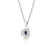 Clogau Princess Diana Sterling Silver Sapphire Locket, 3SLDD0072