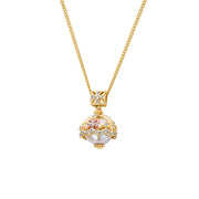 Clogau Royal Crown 9ct Gold Genuine Zircon Pearl Pendant, GRYC0006