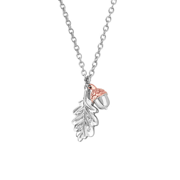 Clogau Royal Oak Leaf Sterling Silver Pendant, 3SROKDP