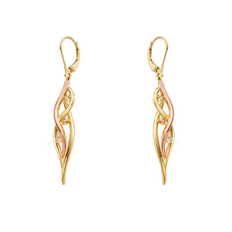 Clogau Swallow Falls 18ct Gold Diamond Drop Earrings