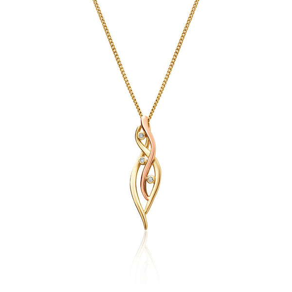 Clogau Swallow Falls 18ct Gold Diamond Pendant, GSWF0018