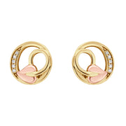 Clogau Tree of Life 9ct Gold Diamond Stud Earrings