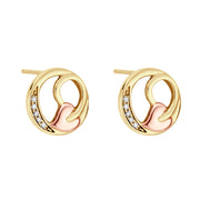 Clogau Tree of Life 9ct Gold Diamond Stud Earrings