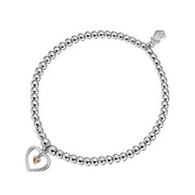 Clogau Tree of Life Heart Affinity Sterling Silver Beaded Bracelet