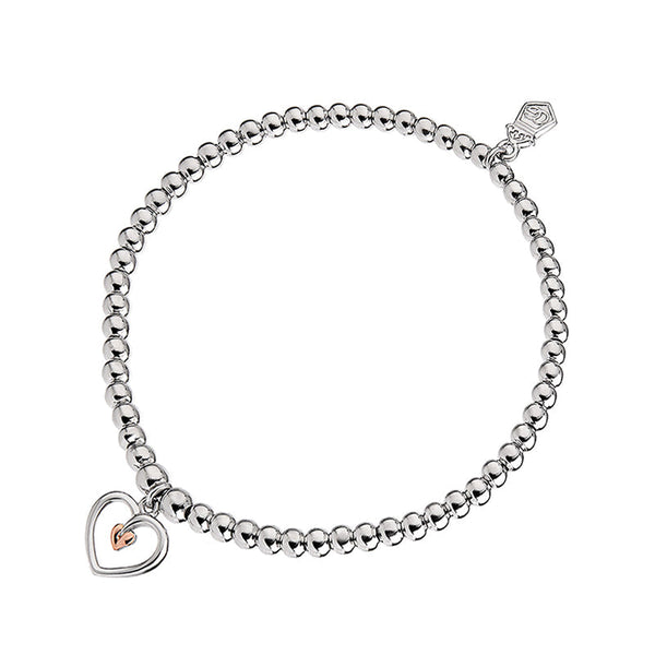 Clogau Tree of Life Heart Affinity Sterling Silver Beaded Bracelet
