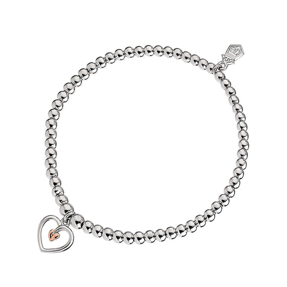 Clogau Tree of Life Heart Affinity Sterling Silver Beaded Bracelet