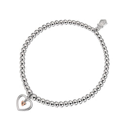 Clogau Tree of Life Heart Affinity Sterling Silver Beaded Bracelet