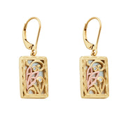 Clogau Tylwyth Teg 9ct Gold White Mother of Pearl Drop Earrings D