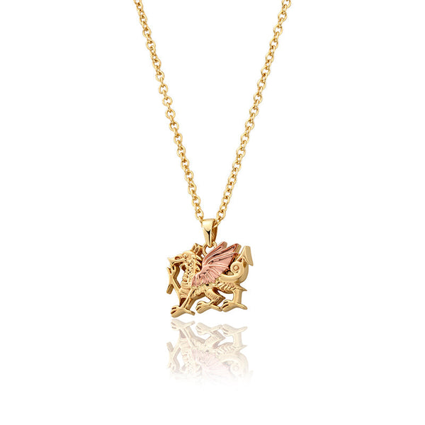 Clogau Welsh Dragon 9ct Gold Pendant, D004