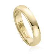 Clogau Windsor 18ct Yellow Gold 4mm Wedding Ring, 18WED4DY.