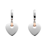 Clogau Cariad Sterling Silver Heart Drop Earrings