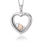 Clogau Cariad Inner Charm Sterling Silver Heart Necklace, 3SICLP09.