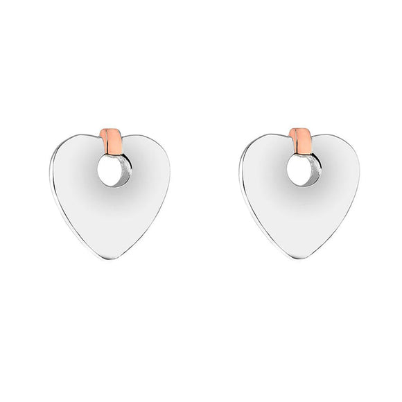 Clogau Cariad Sterling Silver Heart Stud Earrings
