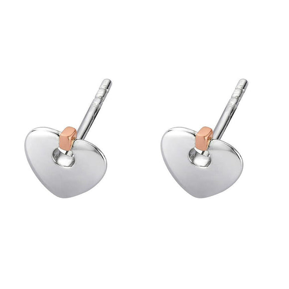 Clogau Cariad Sterling Silver Heart Stud Earrings