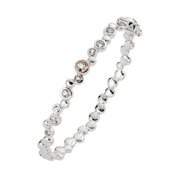 Clogau Celebration Sterling Silver White Topaz Bangle