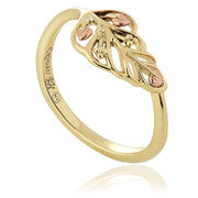 Clogau Debutante 9ct Yellow Gold Feather Ring, DBFR.