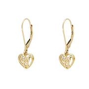 Clogau Eternal Love 9ct Yellow Gold Hook Earrings, ELE02.