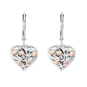 Clogau Fairy Sterling Silver Heart Drop Earrings D