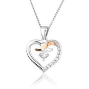 Clogau Kiss 9ct Rose Gold Sterling Silver Pendant, 3SCGKP