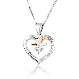 Clogau Kiss 9ct Rose Gold Sterling Silver Pendant, 3SCGKP