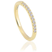 Clogau Timeless 9ct Yellow Gold 0.16ct Diamond Wedding Ring, WEDYU.