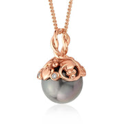 Clogau Tree of Life Tahitian Pearl 18ct Rose Gold Necklace 18TLTHP