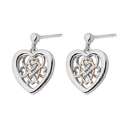 Clogau Welsh Royalty Sterling Silver Rose Gold Stud Earrings