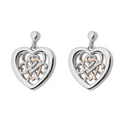 Clogau Welsh Royalty Sterling Silver Rose Gold Stud Earrings