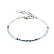 Coeur De Lion Brilliant Square Silver Light Blue Bracelet, 6006300741