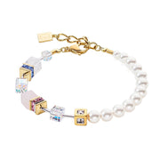 Coeur De Lion GeoCUBE Precious Pearls Fusion Multicolour Pastel Bracelet, 5086301522