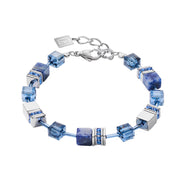 Coeur De Lion GeoCUBE Sodalite Hematite Blue Bracelet, 4017300700