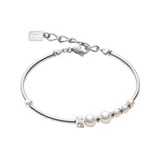 Coeur De Lion Freshwater Pearl Asymmetry White Bracelet, 1102301417