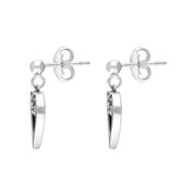 Sterling Silver and Blue John Gate Heart Stud Earrings