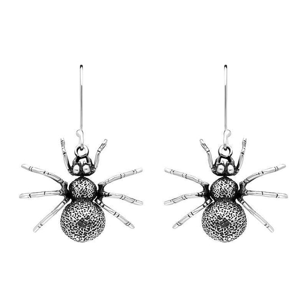 00180669 Sterling Silver Spider Hook Drop Earrings, E2559.