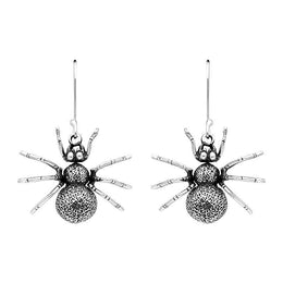 00180669 Sterling Silver Spider Hook Drop Earrings, E2559.