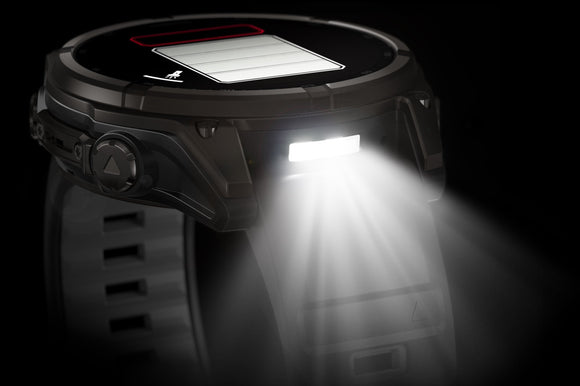 Garmin Fenix 8 47mm Sapphire Solar Carbon Grey DLC Titanium Black Pebble Grey Silicone Watch