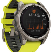 Garmin Fenix 8 47mm Sapphire Solar Titanium Amp Yellow Graphite Silicone