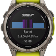 Garmin Fenix 8 47mm Sapphire Solar Titanium Amp Yellow Graphite Silicone