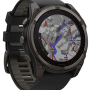 Garmin Fenix 8 51mm Sapphire Solar Carbon Grey DLC Titanium Black Pebble Grey Silicone