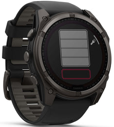 Garmin Fenix 8 51mm Sapphire Solar Carbon Grey DLC Titanium Black Pebble Grey Silicone Watch