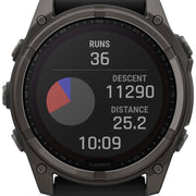 Garmin Fenix 8 51mm Sapphire Solar Carbon Grey DLC Titanium Black Pebble Grey Silicone