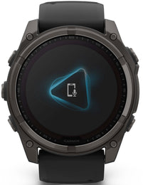 Garmin Fenix 8 51mm Sapphire Solar Carbon Grey DLC Titanium Black Pebble Grey Silicone Watch