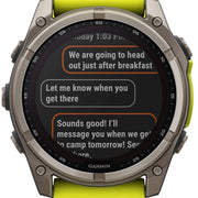 Garmin Fenix 8 51mm Sapphire Solar Titanium Amp Yellow Graphite Silicone Watch