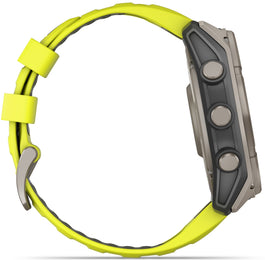 Garmin Fenix 8 51mm Sapphire Solar Titanium Amp Yellow Graphite Silicone Watch