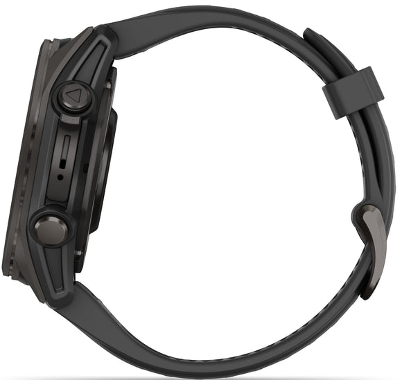 Garmin Fenix 8 43mm Sapphire AMOLED Carbon Grey DLC titanium Black Pebble Grey Silicone Watch