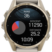 Garmin Fenix 8 43mm Sapphire AMOLED Soft Gold Fog Grey Watch