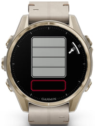 Garmin Fenix 8 43mm Sapphire AMOLED Soft Gold Limestone Leather Watch