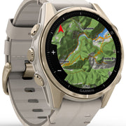 Garmin Fenix 8 43mm Sapphire AMOLED Soft Gold Limestone Leather