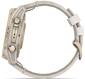 Garmin Fenix 8 43mm Sapphire AMOLED Soft Gold Limestone Leather Watch