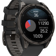 Garmin Fenix 8 47mm Sapphire AMOLED Carbon Grey DLC titanium Black Pebble Grey Silicone Watch